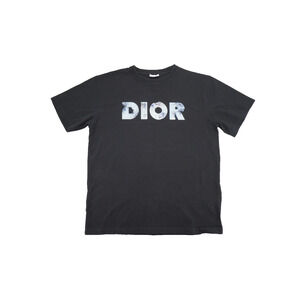 Dior Logo Graphic T-Shirt Black Cotton Made in Italy Men’s Size M